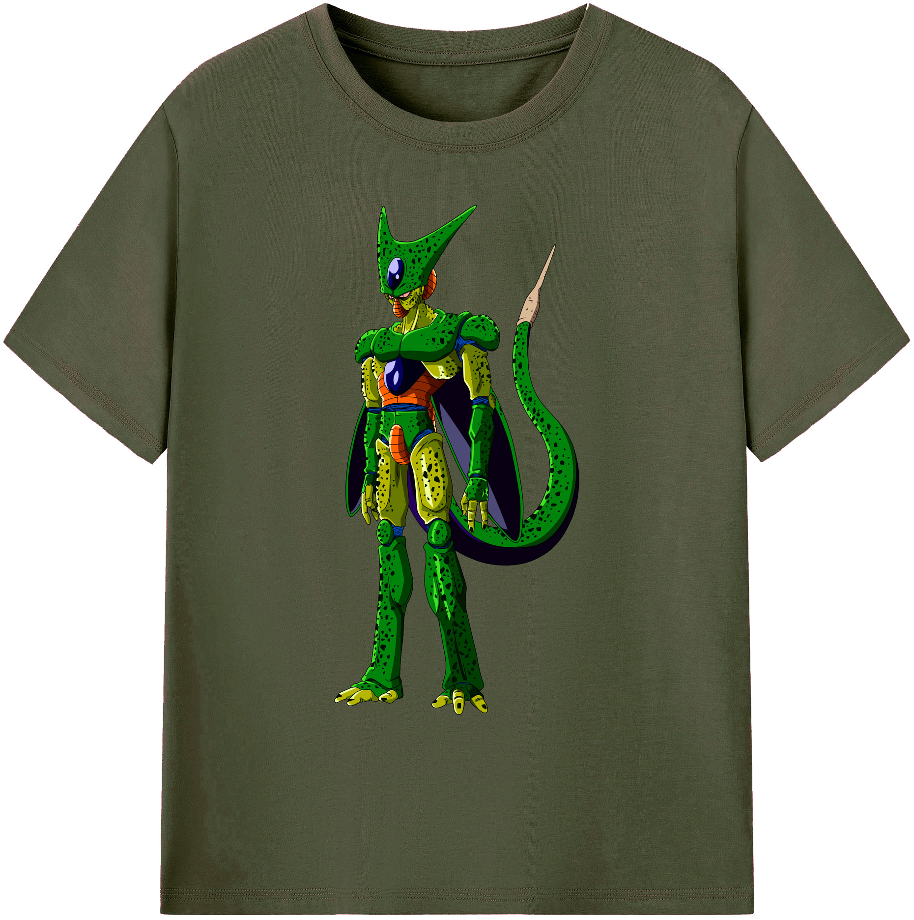 （画像用） ドラゴンボール セル DRAGON BALL Cell 綿100％ メンズ半袖Tシャツ｜肌触りやわらか＆通気性